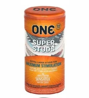 ONE Super Studs Extra Large Studs for Maximum Stimulation Condom - 12Pcs Jar(Malaysia)